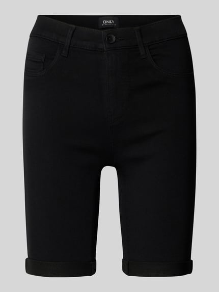 ONLY Slim Fit Jeansshorts mit fixiertem Umschlag Modell 'RAIN' Black 2