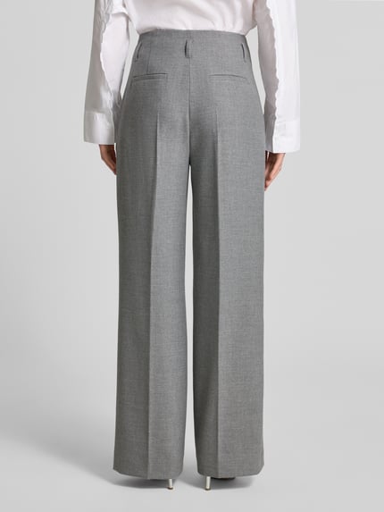 SEDUCTIVE Regular Fit Weite Hose mit Viskose-Woll-Anteil Modell 'ENIE' Hellgrau Melange 5