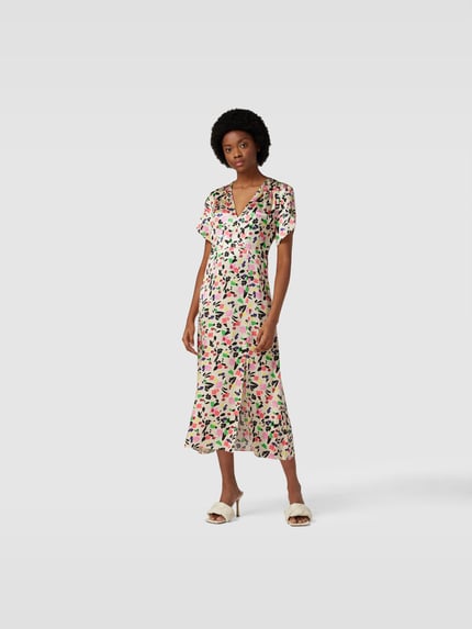 BAUM & PFERDGARTEN Midi-jurk met all-over motief Lichtroze - 4