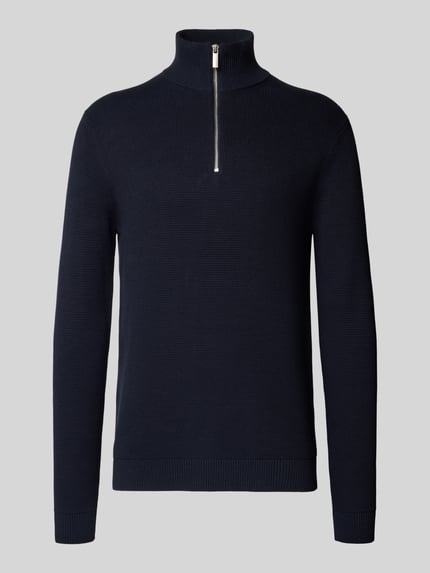Selected Regular fit schipperstrui van puur katoen, model 'DANE' Donkerblauw - 2