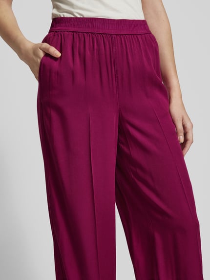 s.Oliver RED LABEL Wijde broek met gestileerde paspelzakken Bordeaux - 3