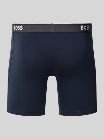 Produktfoto, Pant & Trunk aus Baumwoll-Mix im 3er-Pack Modell 'Power' von BOSS in Dunkelblau mit glatter Textur, Herren Pant & Trunk von BOSS