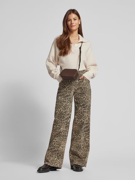 GANG Stoffhose mit 5-Pocket-Design Modell 'Carlotta' Hellbraun 1