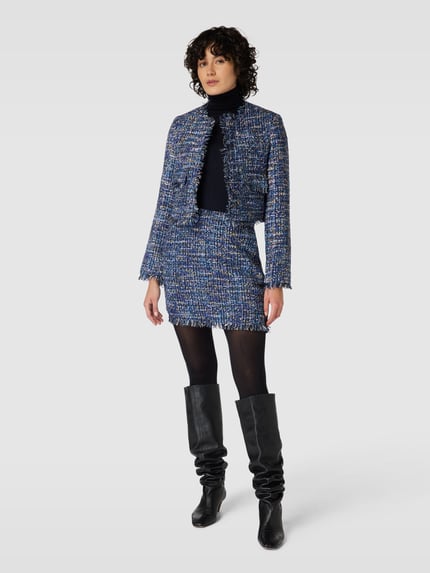 VERO MODA Minirock in Bouclé-Optik Modell 'CHANTELLE' Blau 1