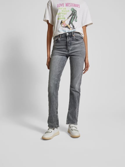 RE/DONE Bootcut jeans in 5-pocketmodel Donkergrijs - 4