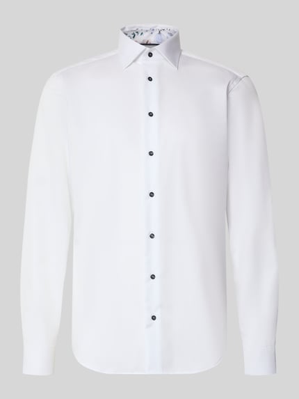 slim fit zakelijk hemd met kentkraag Shop The Look MANNEQUINE