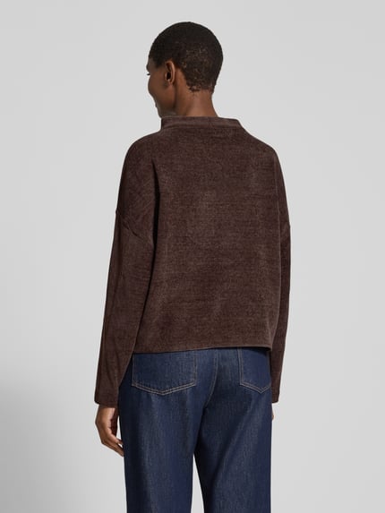 OPUS Pullunder mit Mock Neck Modell 'Gemse' Mittelbraun 5