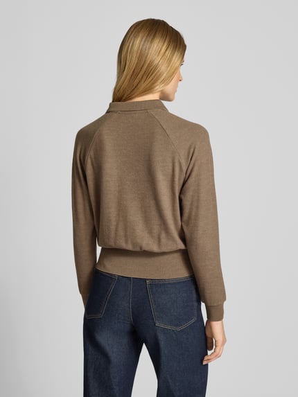 OPUS Gebreide pullover met polokraag, model 'Geigi' Lichtbruin - 5