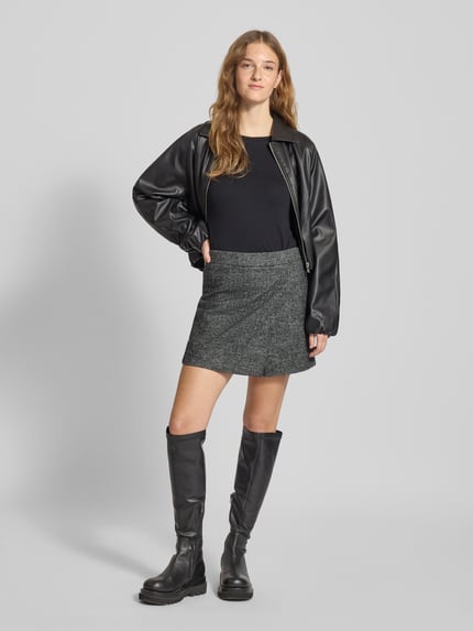 LeGer Minirock mit Nahtreißverschluss Black 1