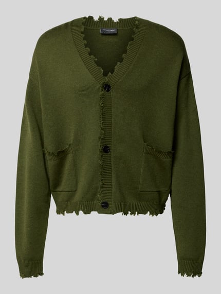 Don´t Waste Culture Strickjacke mit Knopfleiste Khaki 2