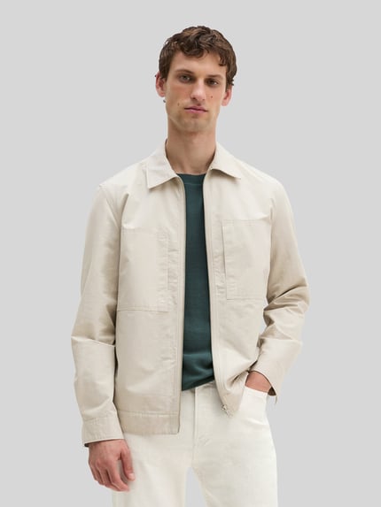 Marc O'Polo Regular Fit Hemdjacke aus Baumwoll-Leinen-Mix Offwhite 4