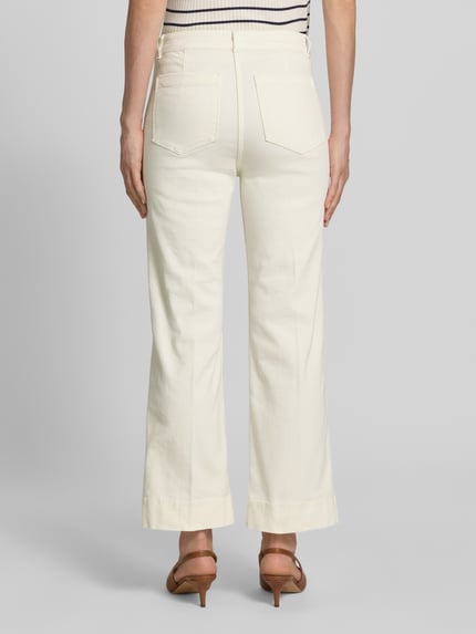 Christian Berg Woman Selection Kort jeans met paspelzakken Ecru - 5