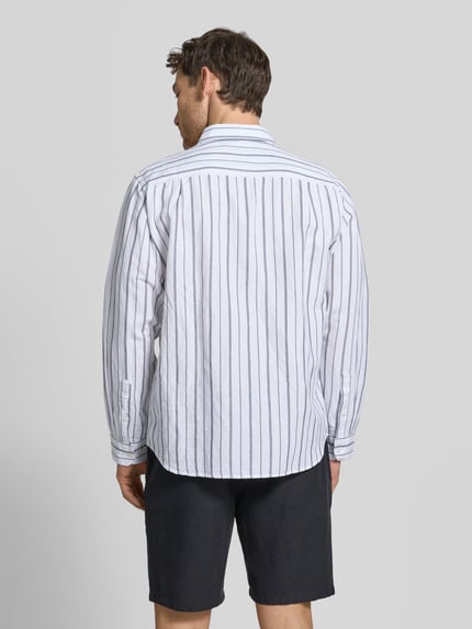 Selected Regular Fit Leinenhemd aus Baumwoll-Leinen-Mix Modell 'CLAY' Offwhite 5