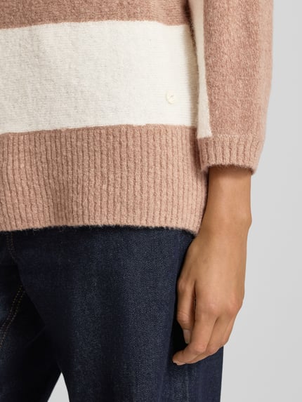 Fynch-Hatton Strickpullover mit Rundhalsausschnitt Hellbraun 3