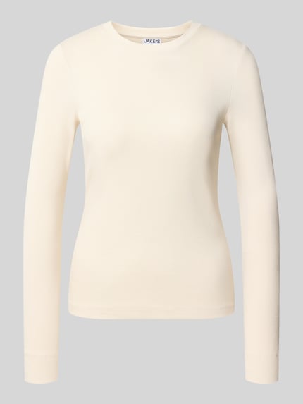 Langarmshirt mit Rippstruktur Shop The Look MANNEQUINE