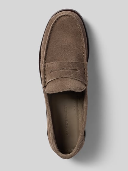 Garment Project Loafer aus Rindsvelours mit Gummisohle Taupe 3
