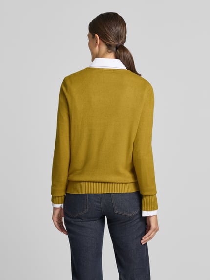 Christian Berg Woman Regular Fit Sweatshirt aus Viskose-Anteil Senf Melange 5