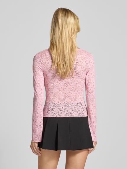 Gina Tricot Shirt met lange mouwen en V-hals Roze - 5
