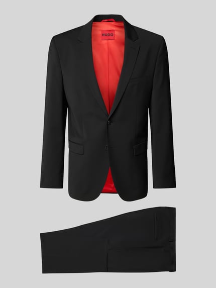 HUGO Super Slim Fit Anzug aus Woll-Mix Modell 'ARTI/HESTEN' Black 2