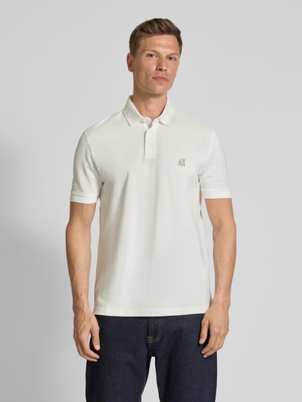 Armani Exchange Poloshirt mit Label-Stitching Weiss 4