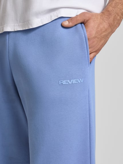 REVIEW Loose fit sweatpants met zijzakken Rookblauw - 3