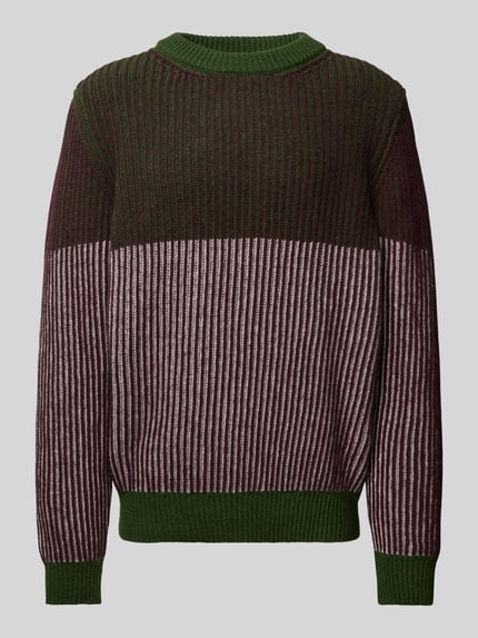 Thinking Mu Strickpullover aus reiner Wolle Gruen 2