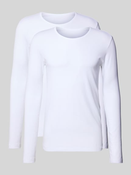 Shirt met lange mouwen met stretchgehalte  Shop The Look MANNEQUINE