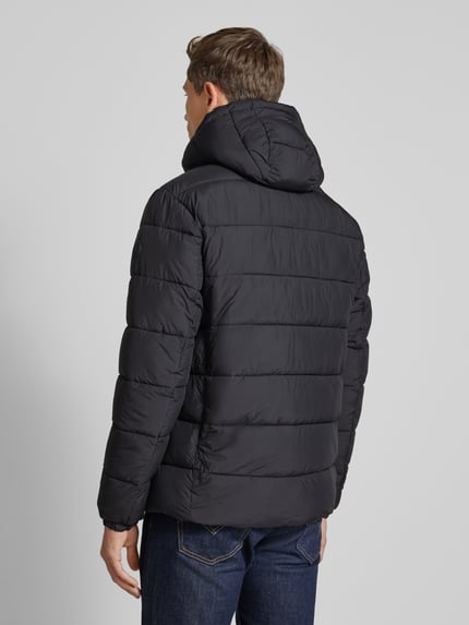 Save The Duck Gewatteerd jack met labeldetail, model 'BORIS’ Marineblauw - 5