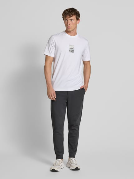 BOSS Green Regular fit joggingbroek van katoenmix  Donkergrijs - 1