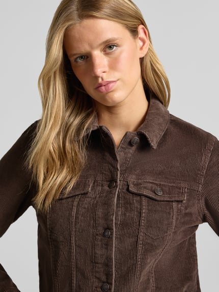 NOISY MAY® Jacke aus Cord mit Brusttaschen Modell 'DEBRA' Schoko 3