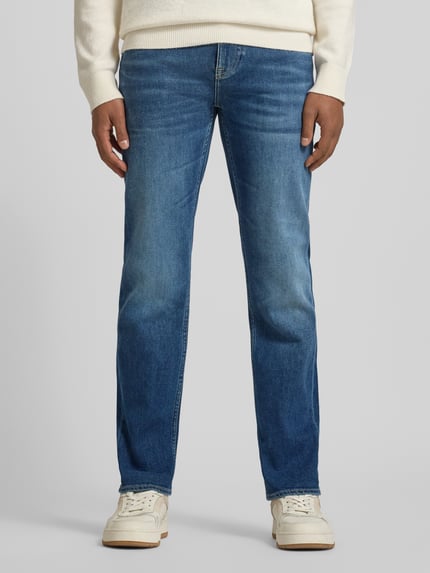 GUESS Jeansy w efekcie znoszenia krój slim fit Model 'ANGELS' Jeansowy niebieski 4