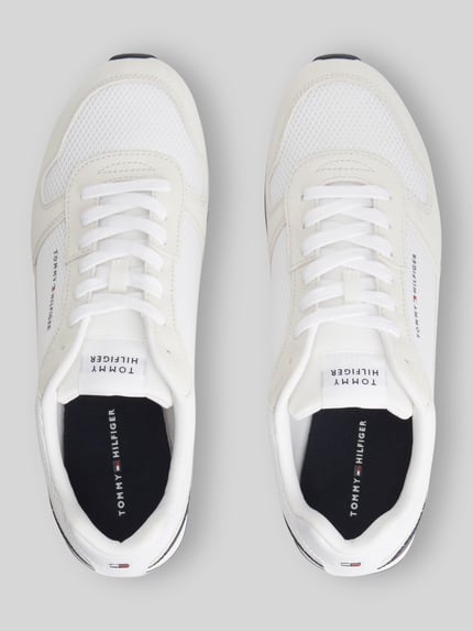 Tommy Hilfiger Sneakersy z naturalnej skóry z detale z logo Biały 3