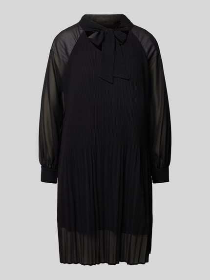 COMMA Knielanges Kleid mit Schleifen-Detail Black 2