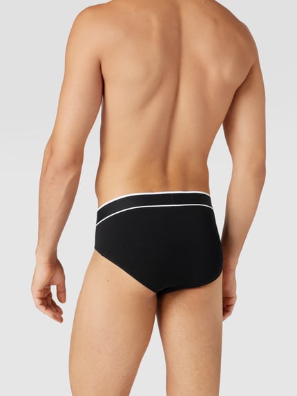 SCHIESSER Slip mit Logo-Bund im 3er-Pack Black 4