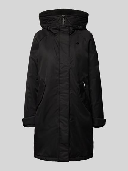khujo Lange parka met blinde ritssluiting, model 'SEMIE2' Zwart - 2