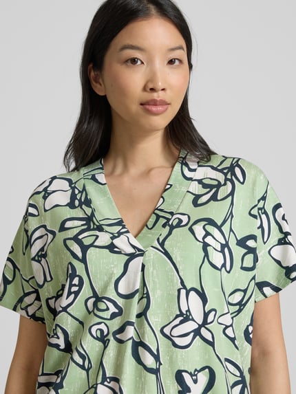 Tom Tailor Loose Fit T-Shirt aus Single-Jersey Hellgruen 3