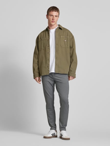 ONLY & SONS Slim Fit Jeans mit Stretch-Anteil Modell 'Mark' Mittelgrau Melange 1