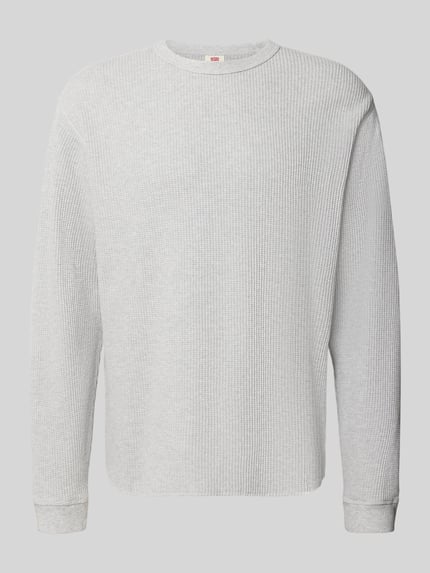 Productfoto, Relaxed Fit shirt met lange mouwen van pure katoen van levi's®, lichtgrijs, fijne structuur, Heren Langarmshirt