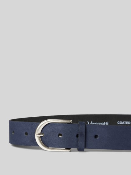 Vanzetti Leren riem met doornsluiting Marineblauw - 2