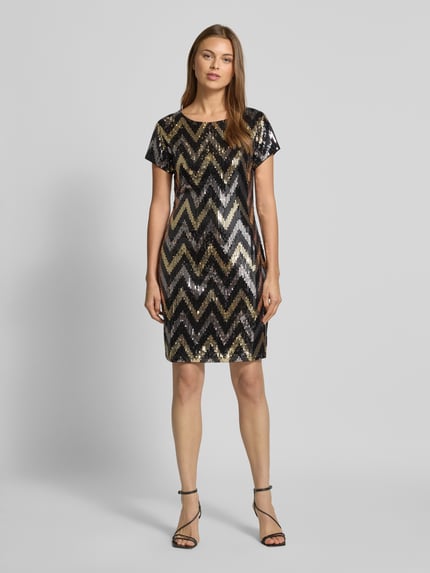 Apricot Minikleid mit Rundhalsausschnitt Black 1