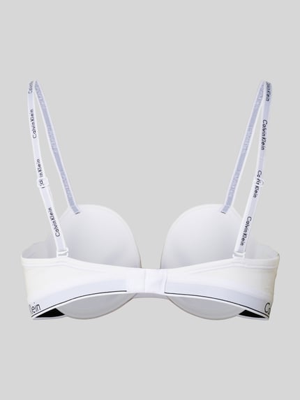 Calvin Klein Underwear Beha met spaghettibandjes met label, model 'Demi' Wit - 3