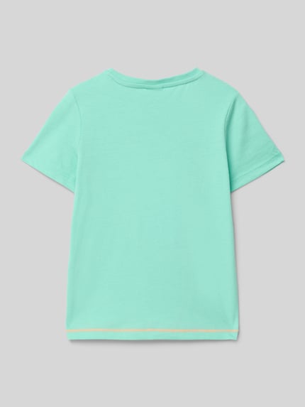 s.Oliver RED LABEL Regular Fit T-Shirt aus reiner Baumwolle Tuerkis 3