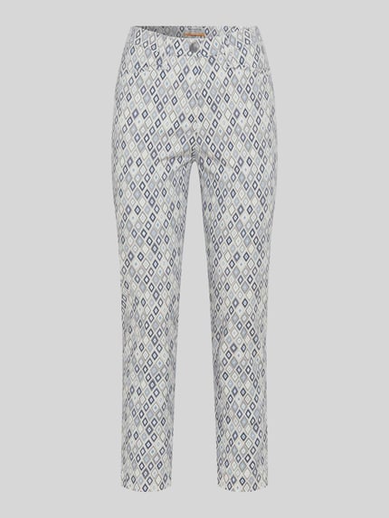 Raphaela By Brax Spodnie o kroju slim fit o dł. 7/8 z mieszanki bawełny Niebieski 2