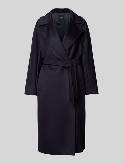 Weekend Max Mara Płaszcz wełniany o kroju regular fit z czystej, żywej wełny model ‘RESINA’ Granatowy 2