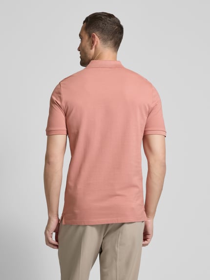 HUGO Koszulka polo z nadrukiem z logo model ‘Donos’ Łososiowy 5