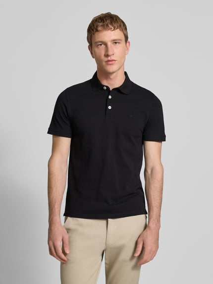 JACK & JONES Slim Fit Poloshirt mit Viskose-Anteil Modell 'Paulos' Black 4