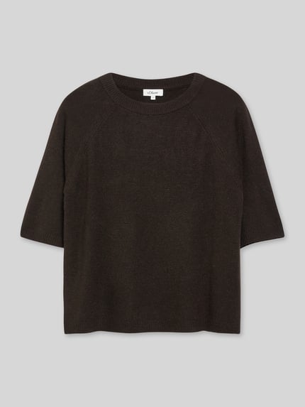 Produktfoto, Relaxed Fit Pullover mit alpaca-aandeel van s.Oliver RED LABEL in donkerbruin, rechte vorm, fijne textuur