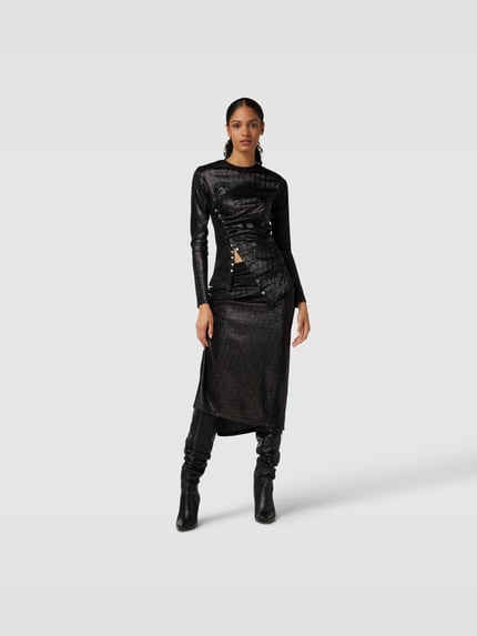 Rabanne Shirt met lange mouwen in een glanzend design Zwart - 1