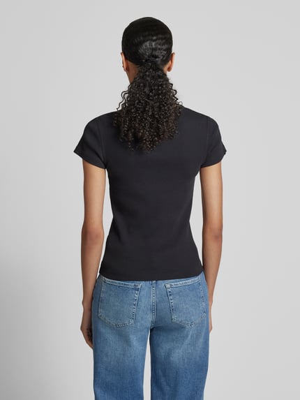 DRYKORN Slim fit T-shirt met ronde hals, model 'KOALE' Zwart - 5