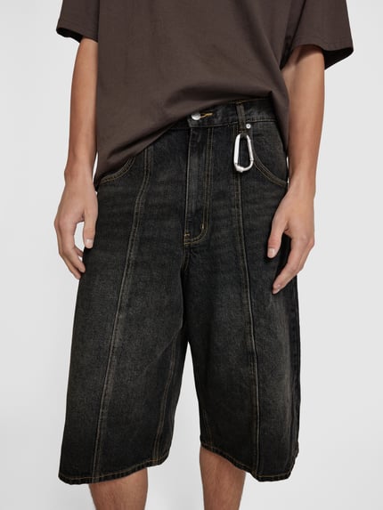REVIEW Superbaggy Fit Jeans Shorts im 5-Pocket-Design - Jorts Black 3
